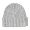 Light Gray Speckled Merino Wool Beanie Hat