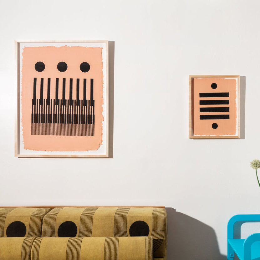 Piano Print Minimalist Artwork at Golden Rule Gallery