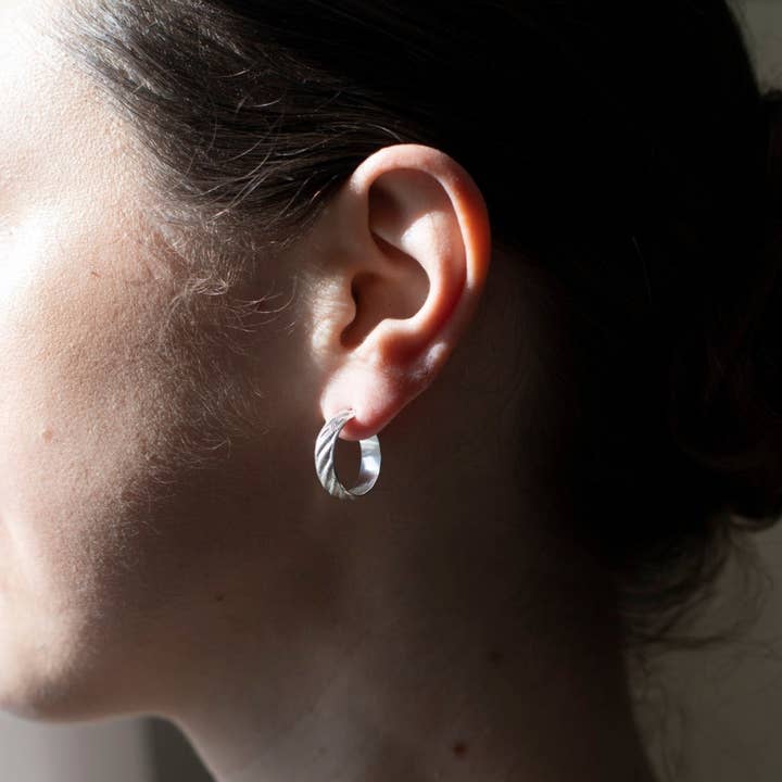 Dainty Silver Hoop Earrings