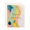 Happy Wedding Abstract Greeting Card
