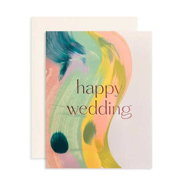Happy Wedding Abstract Greeting Card