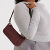 Mahogany Nylon Baggu Pochette Shoulder Bag at Golden Rule Gallery