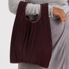 Mahogany Pleated Baggu Baby Tote Bag at Golden Rule Gallery
