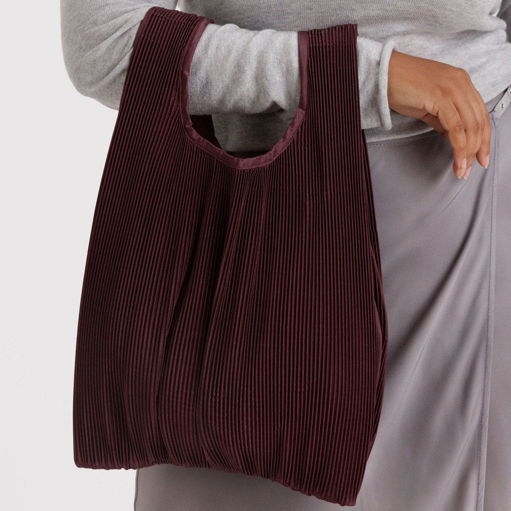 Mahogany Pleated Baggu Baby Tote Bag at Golden Rule Gallery