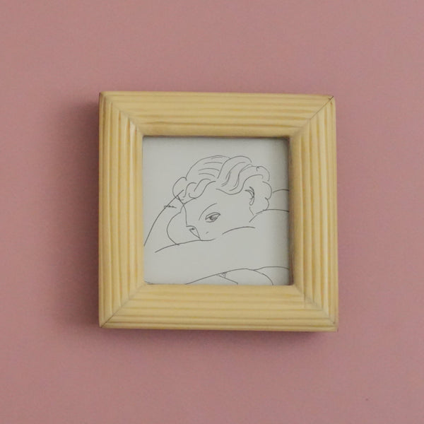 Matisse Line Drawing of a Woman in Frame