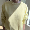 Crewneck Cotton Sweater in Light Yellow at Golden Rule Gallery