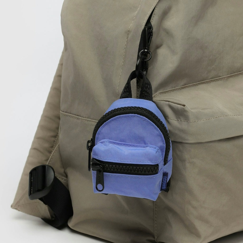 Mini Baggu Backpack Charm in Cornflower Blue at Golden Rule Gallery