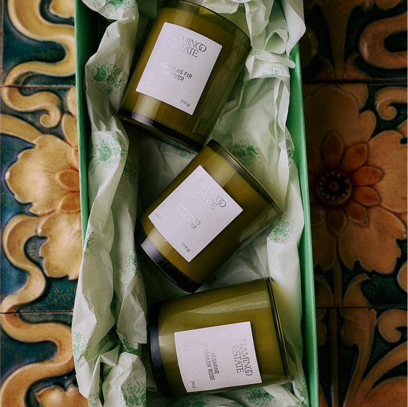 Flamingo Estate Mini Candle Set at Golden Rule Gallery