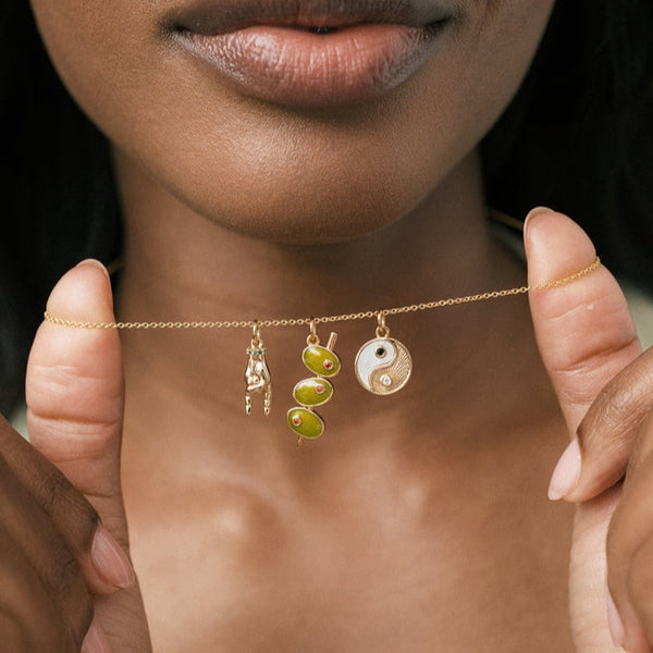 Stacked Olives Charm for Necklaces