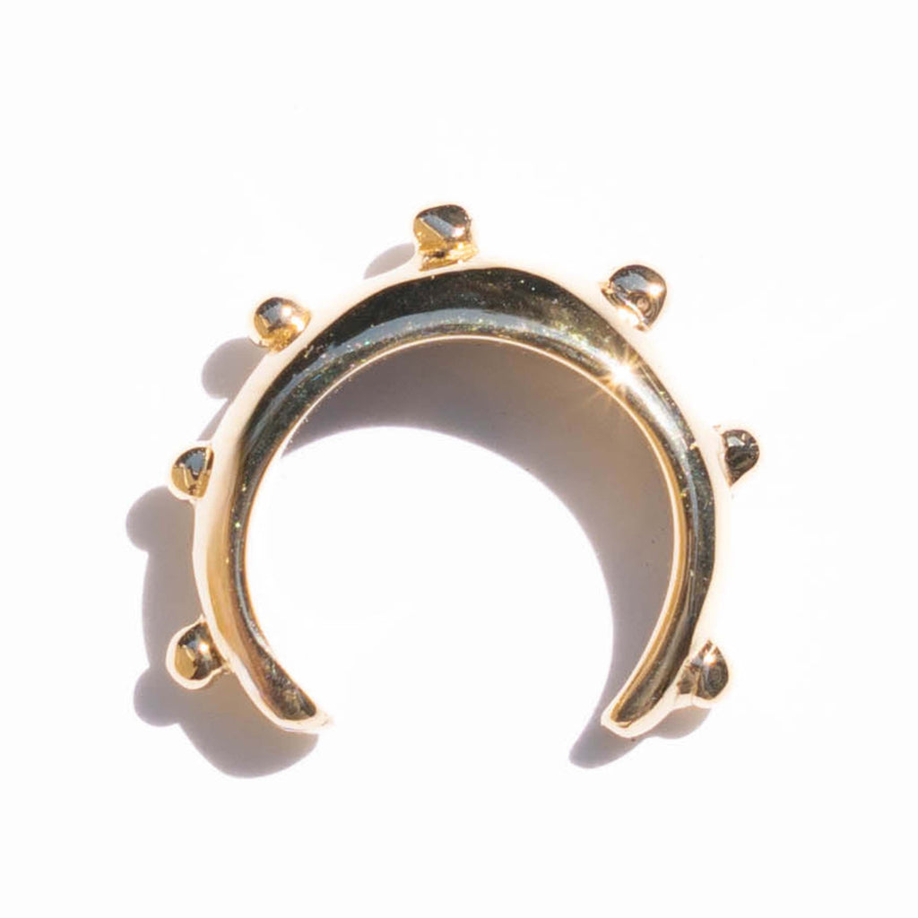Solid Brass Organic Shape Ear Cuff Jewelry
