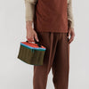 Multi-Colored Puffy Lunch Bag Tote by Baggu Earth Tones at Golden Rule Gallery