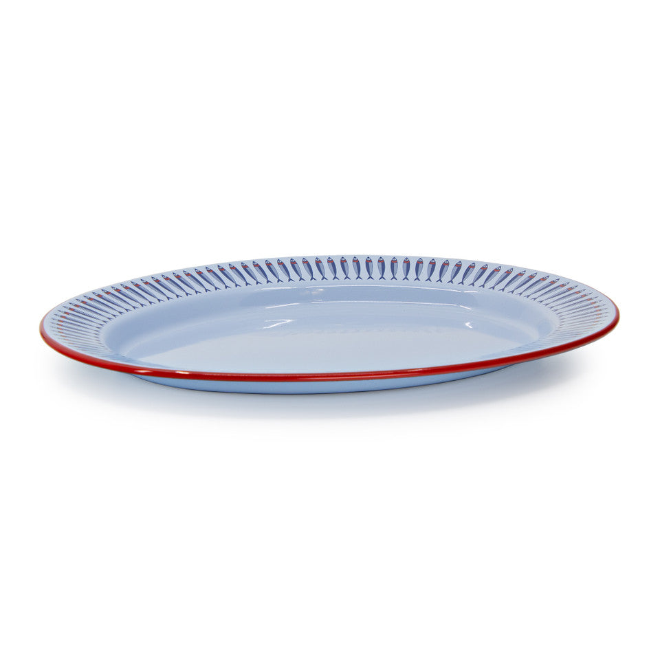 Crow Canyon Anchovies Enamelware Oval Tray