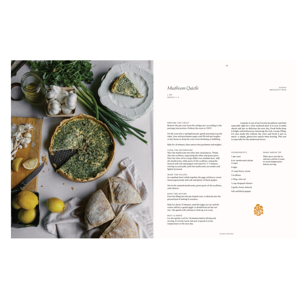 Mushroom Quiche Seasonal Fall Recipe by Lisa Hackwith of Minneapolis