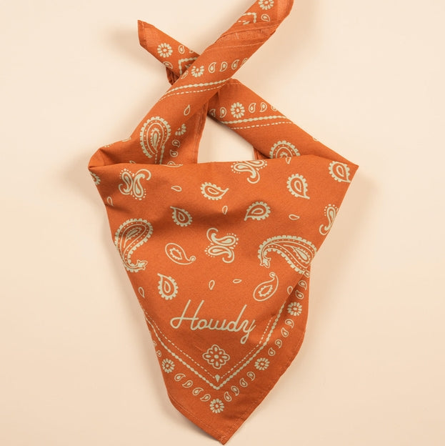 Orange Howdy Fashion Bandana