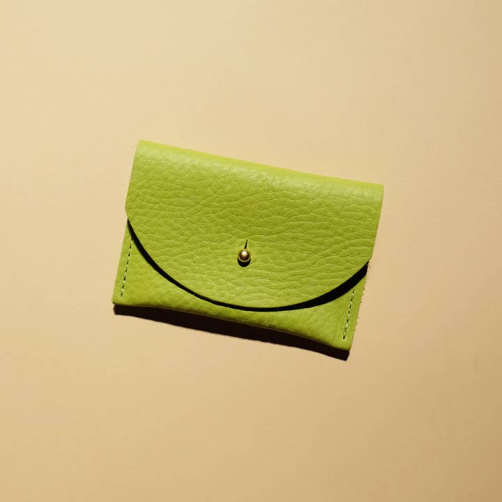 Light Green Leather Card Holder Wallet