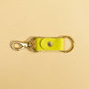 Bright Yellow Leather Keychain