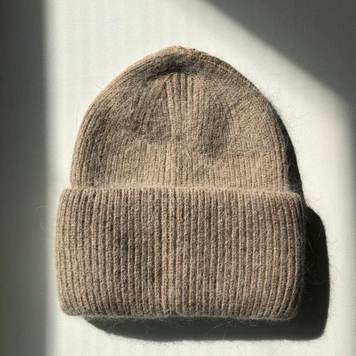 Mushroom Thick Wool Beanie at Golden Rule Gallery