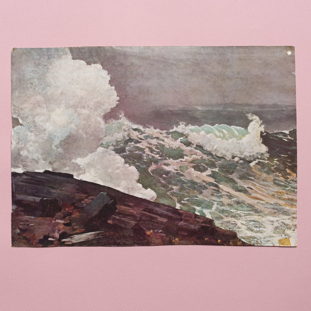 Vintage Stormy Seascape Art Print