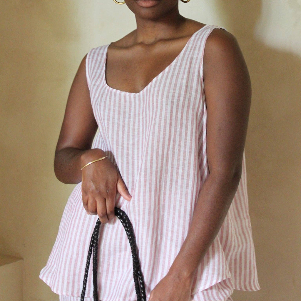 Crimson Stripe Na Nin Marni Linen Tank