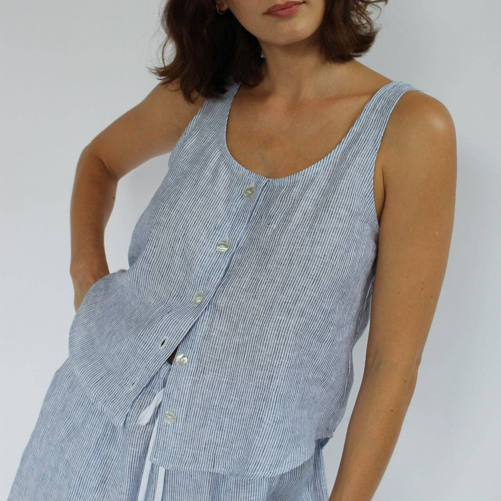 Na Nin Ryan Linen Top