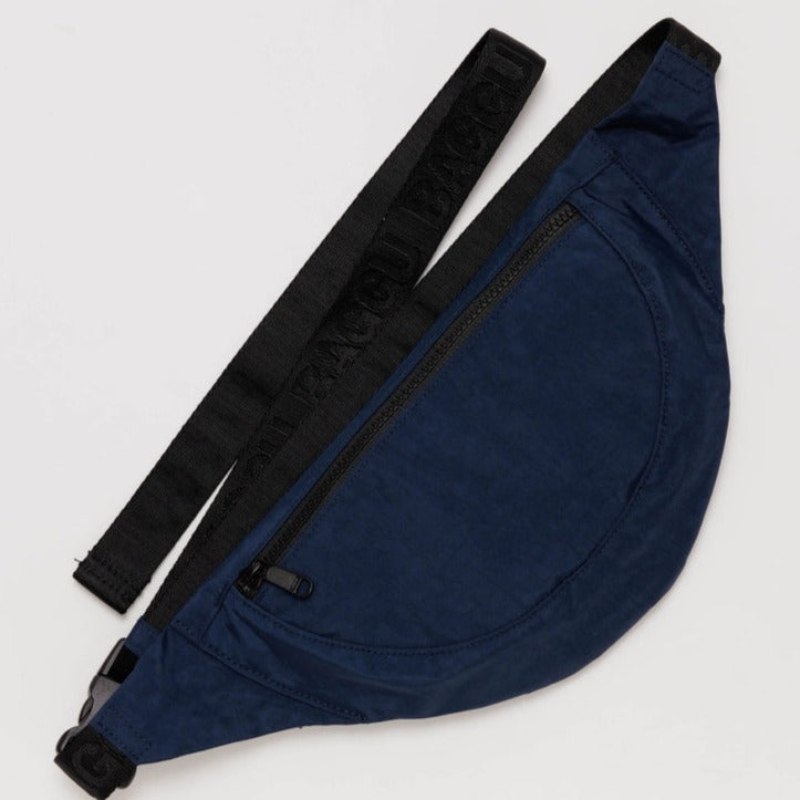 Navy Baggu Crescent Crossbody Fanny Pack at Golden Rule Gallery