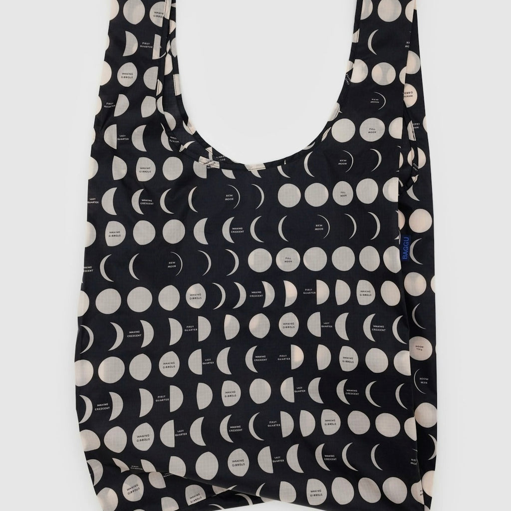 Night Sky Moon Phases Large Baggu Reusable Bag at Golden Rule Gallery in Excelsior