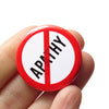 No Apathy Social Alert Buttons at Golden Rule Gallery in Excelsior MN