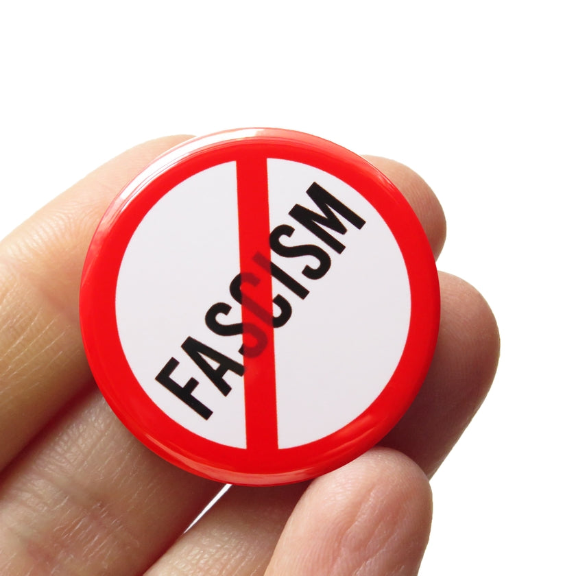 No Fascism Small Circle Pinback Button