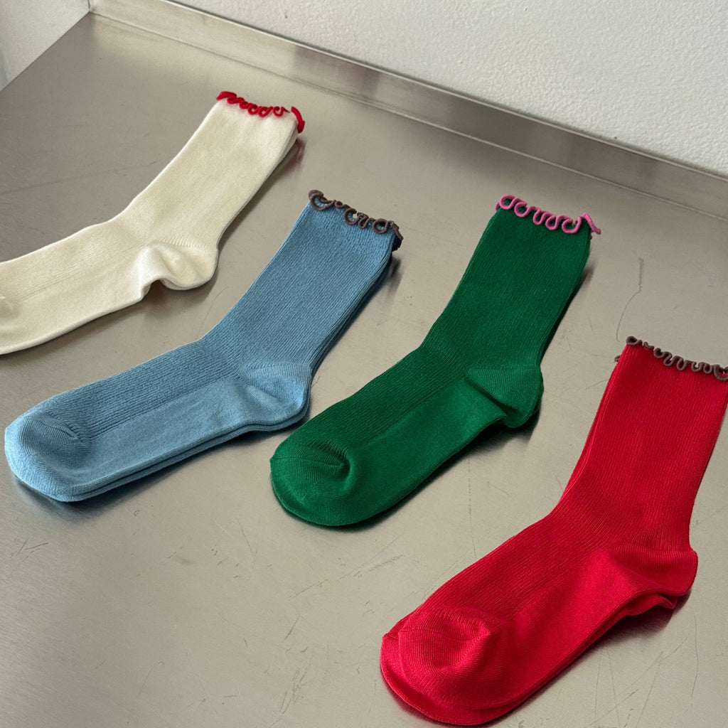Noble Le Bon Shoppe Ruffle Colorful Socks