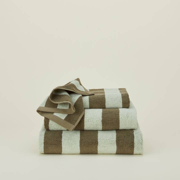 Thick Striped Bath Towels at Golden Rule Gallery