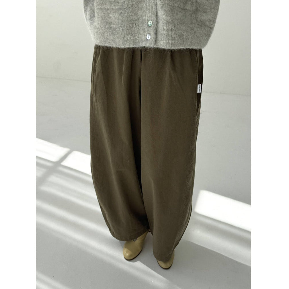 Wide Leg Olive Parachute Pants by Le Bon Shoppe