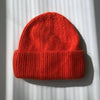 Bright Orange Ribbed Beanie