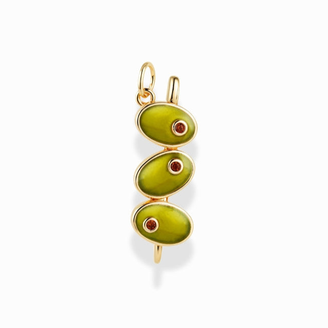 Gold Charm of Olives for Jewelry