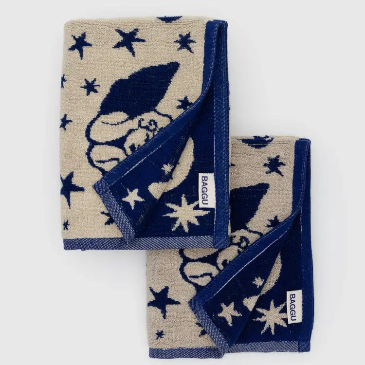 Organic Terrycloth Baggu Cherubs and Bows Hand Towels at Golden Rule Gallery