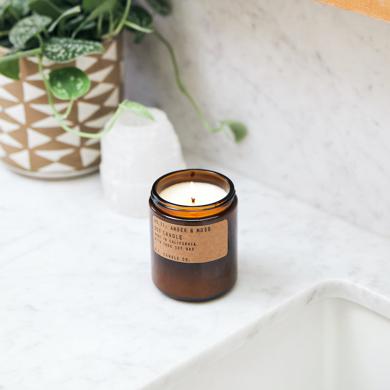 Amber and Moss Soy PF Candle at Golden Rule Gallery