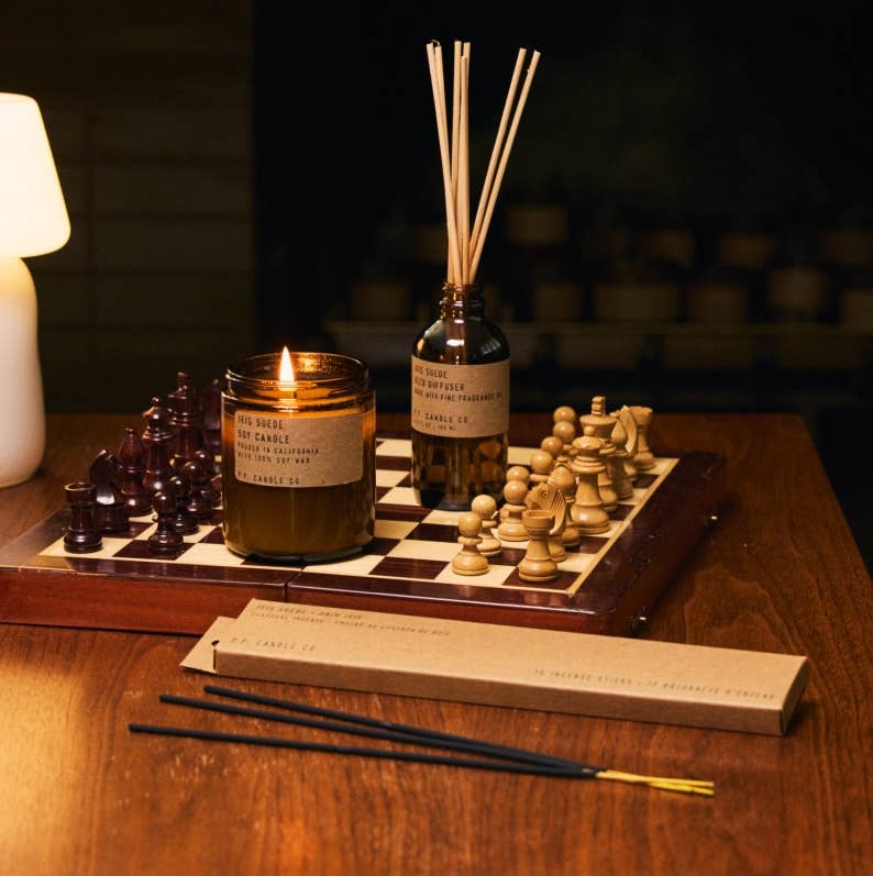 Iris Suede Candle at Golden Rule Gallery in Excelsior, MN