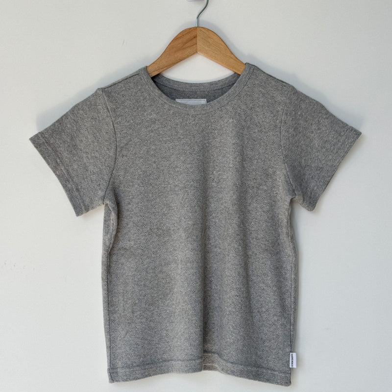 Le Bon Shoppe Everyday Babe Tee in Pointelle Gray