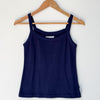Cami Pointelle Tank Top In Navy Blue Available at Golden Rule Gallery in Excelsior, Minnesota