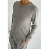 Grey Long Sleeve With Pointelle Design