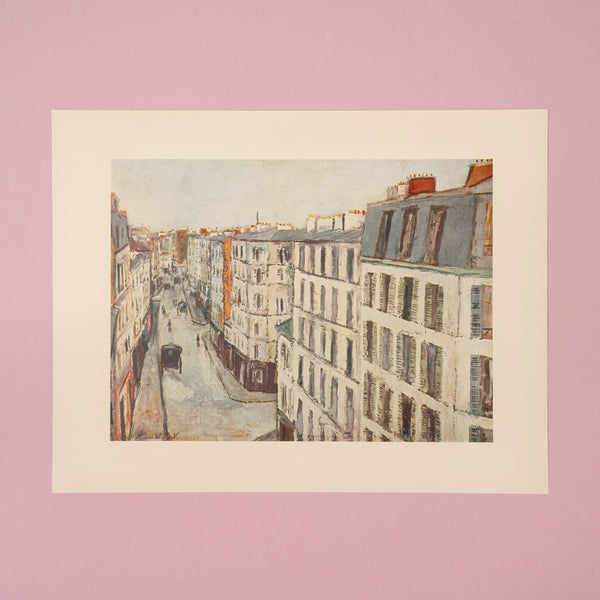 Vintage 1953 Utrillo “Rue de la Jonquiere” Art Print