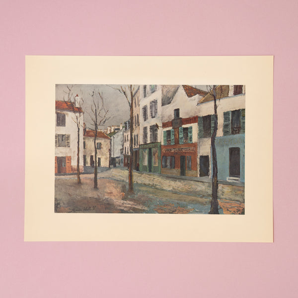 Vintage 1953 Utrillo “Place du Tertre” Art Print