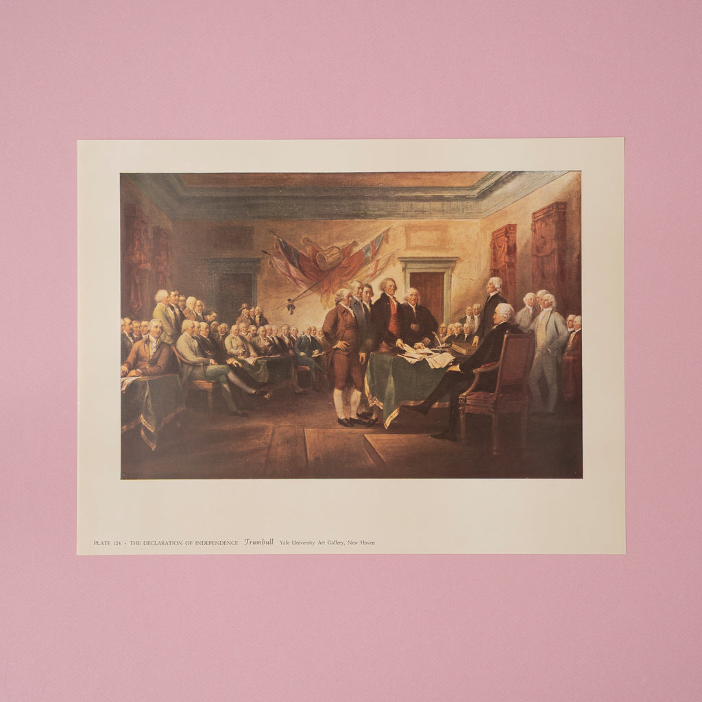 Vintage 1959 Trumbull "Declaration of Independence" Art Print