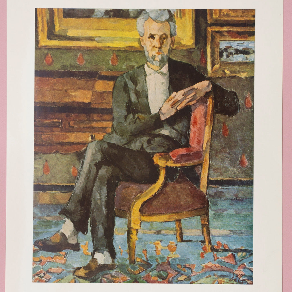 Vintage Art Print of the Portrait "Chocquet Seated" by Paul Cézanne at Golden Rule Gallery in Excelsior