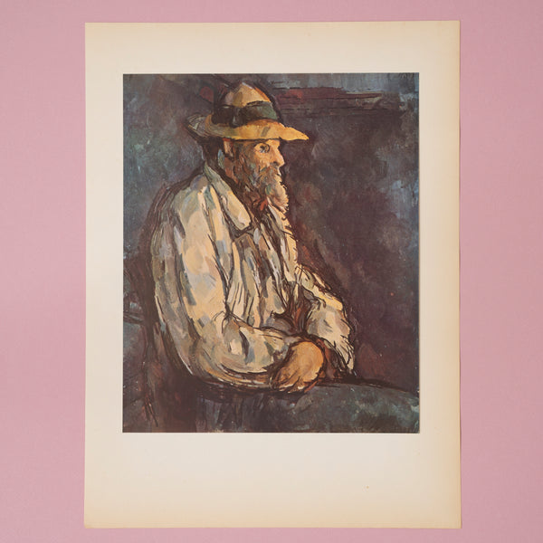 Vintage 1950s Cézanne "Portrait of Vallier" Swiss Offset Lithograph