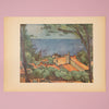 Vintage 50s Cezanne Lithograph Landscape