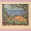 Vintage 50s Landscape Lithograph Print