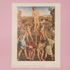 Vintage 1958 Pollaiuolo "The Martyrdom of Saint Sebastian" Christian Iconography Art Print