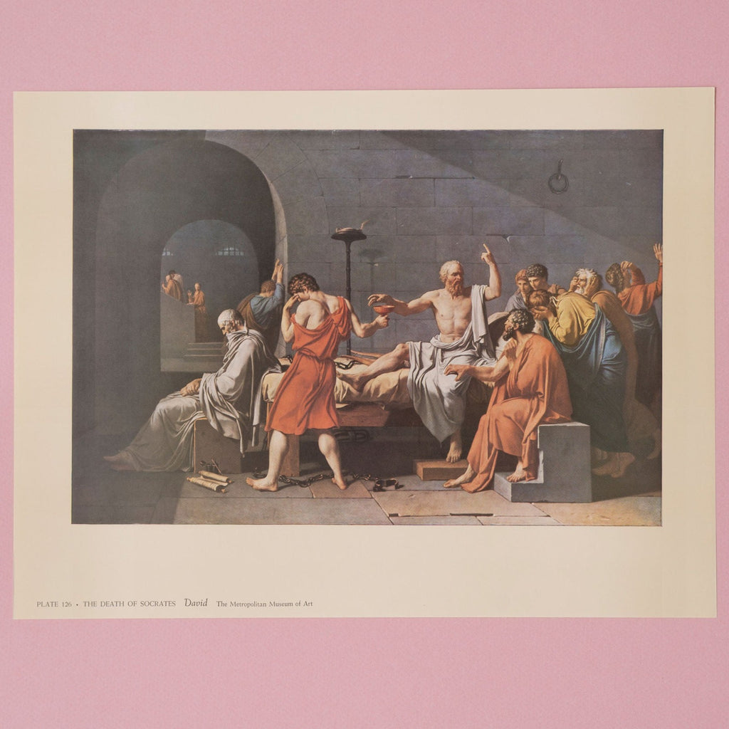 Vintage 1959 David "The Death of Socrates" Art Print