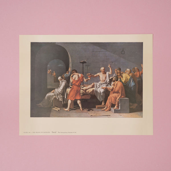 Vintage 1959 David "The Death of Socrates" Art Print