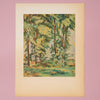 Vintage 1950s Cézanne "Big Trees at Le Jas De Bouffan" Swiss Offset Lithograph